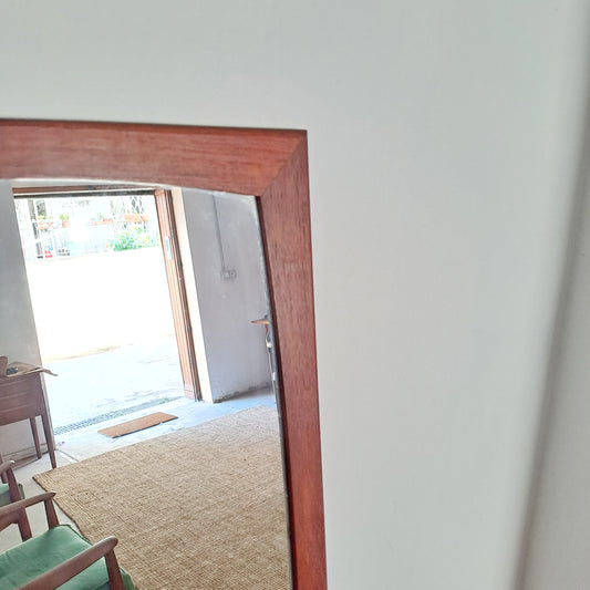 Specchio vintage design danese originale anni 60 | teak 62cm