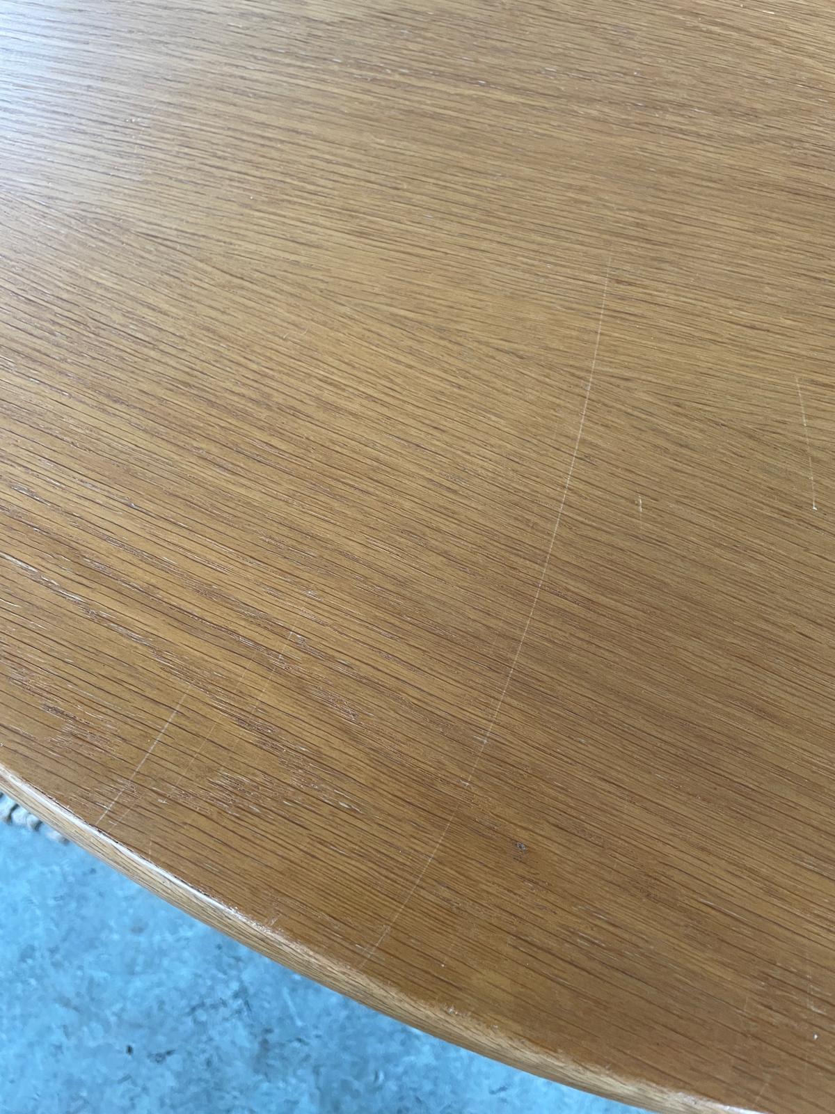 Tavolo rotondo danese quercia vintage 1970 | sw28918