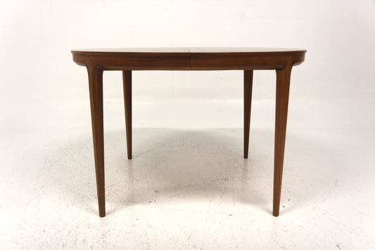 Tavolo tondo "Facett 3-132" Bertil Fridhagen design svedese anni 60 | noce | sw29125