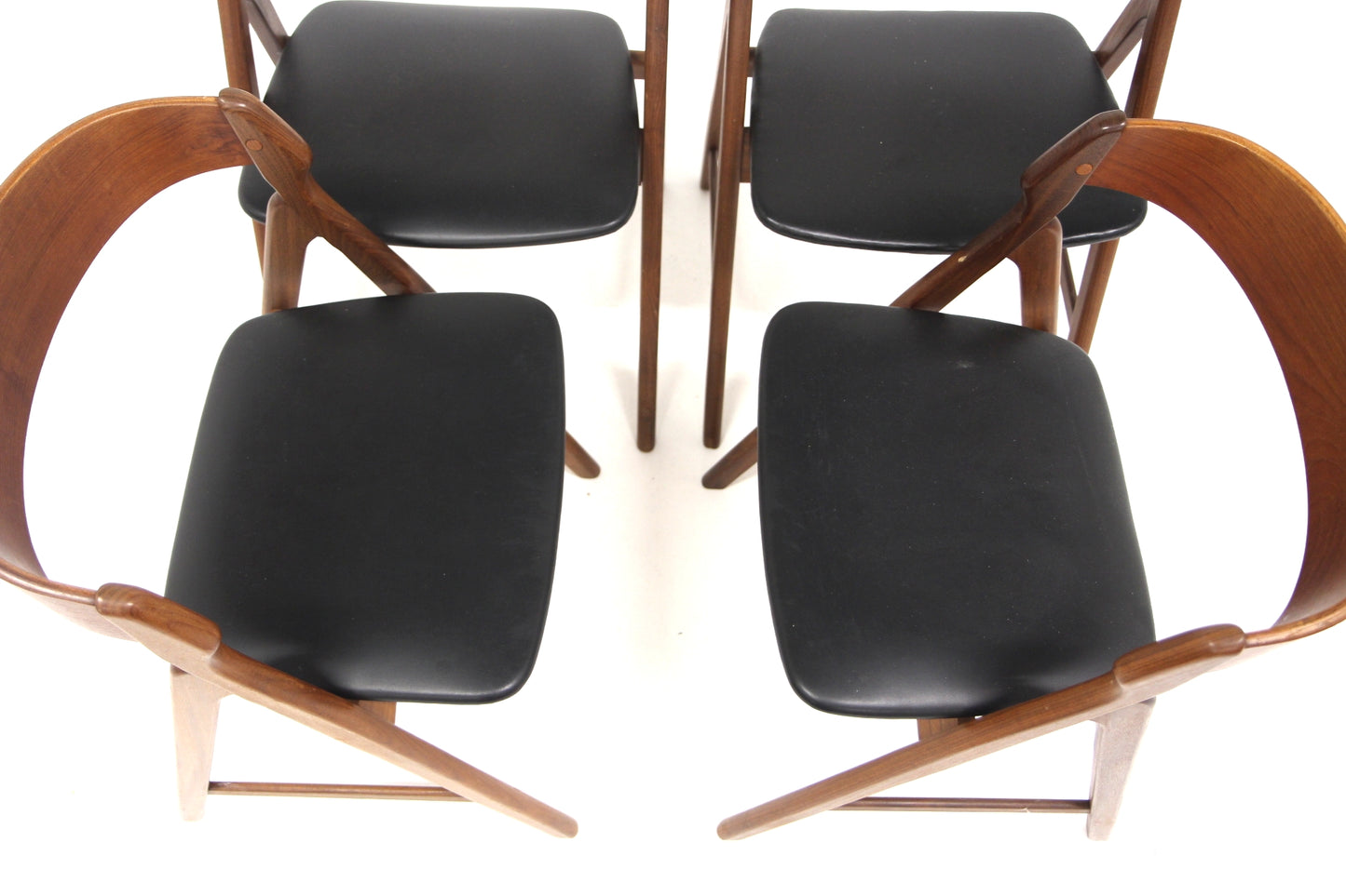 4 Sedie "Model 71" Henning Kjaernulf design danese vintage anni 50 | sw29361