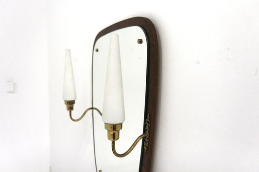 Specchio con lampade 76cm vintage design danese anni 50 | sw29443