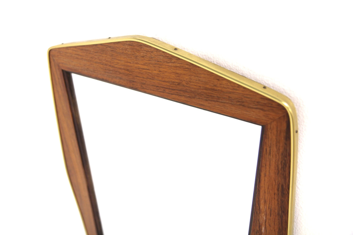 Specchio palissandro 51cm vintage design svedese anni 60 | sw29559