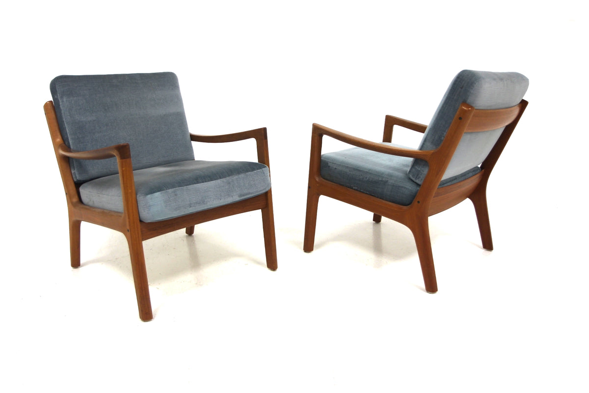 Coppia Poltrone Senator di Ole Wanscher design danese anni 60 | sw29685