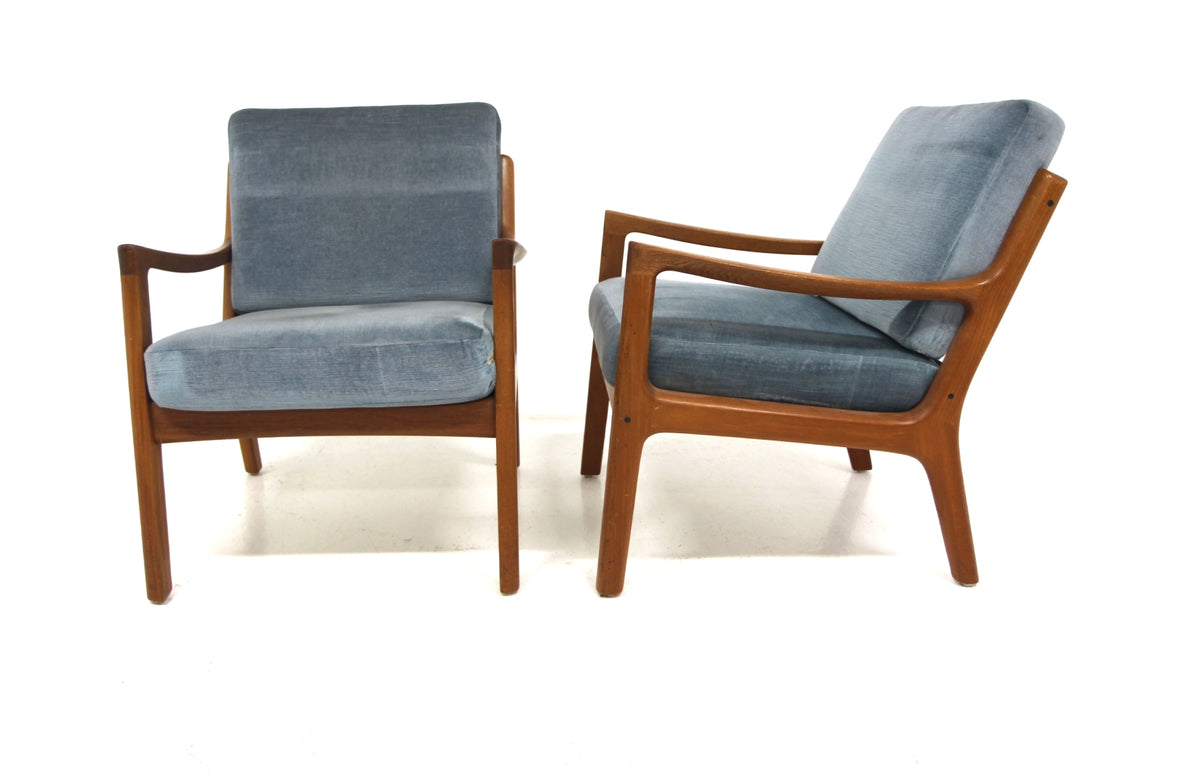 Coppia Poltrone Senator di Ole Wanscher design danese anni 60 | sw29685