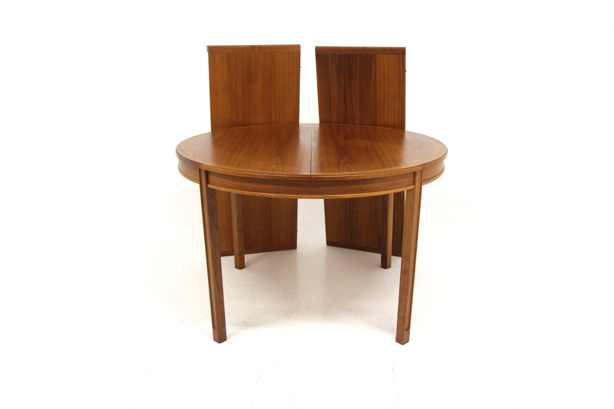 Tavolo rotondo noce Ø111 cm Bertil Fridhagen design vintage svedese anni 60 | sw29711