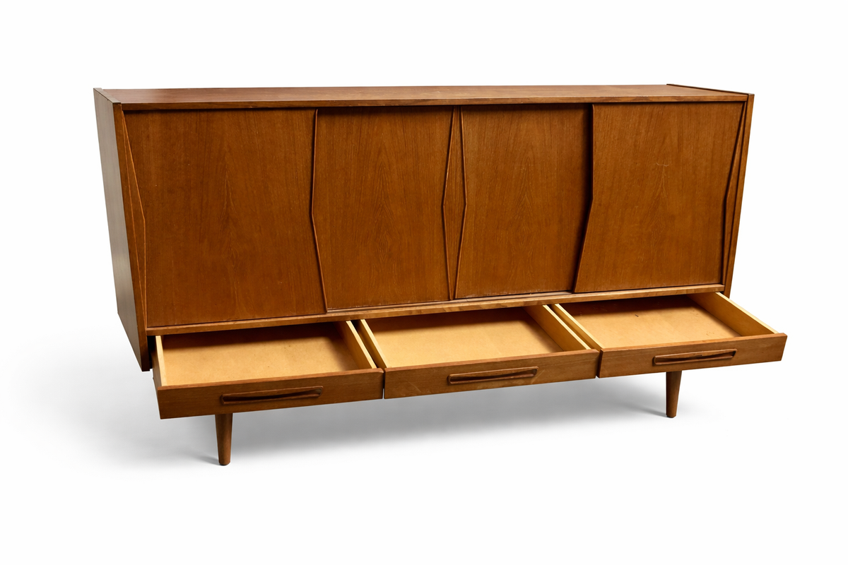 Credenza mobile bar in teak 183cm design danese vintage anni 60 | fz9903