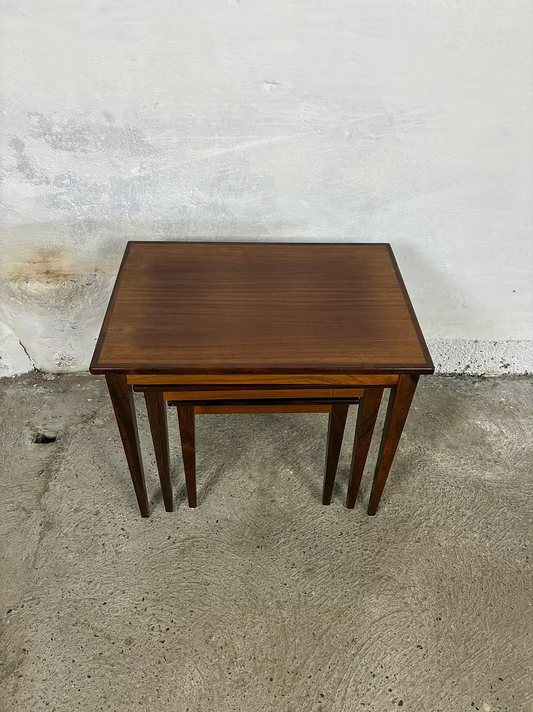 Tavolini tris palissandro design danese vintage anni 50 | ck2444