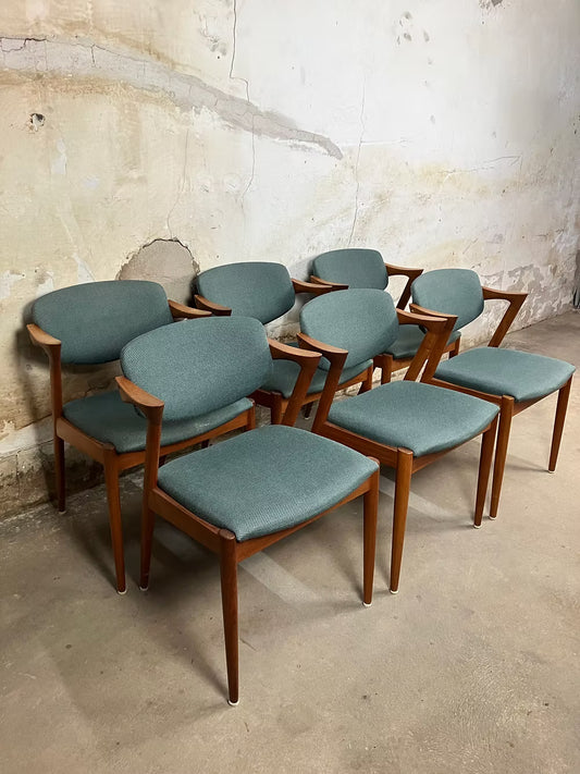 Sedie "Model 42" Kai Kristiansen design danese vintage anni 60 | ck1970