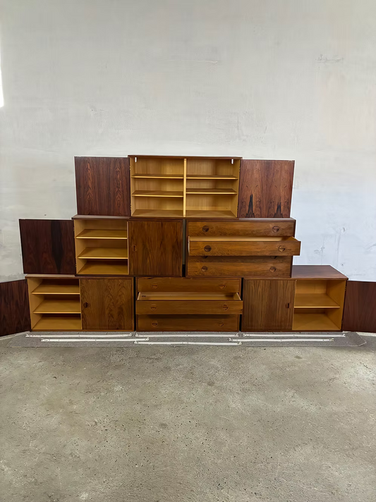 Set 6 Cassettiere/credenze muro vintage design danese anni 50 | ck2384