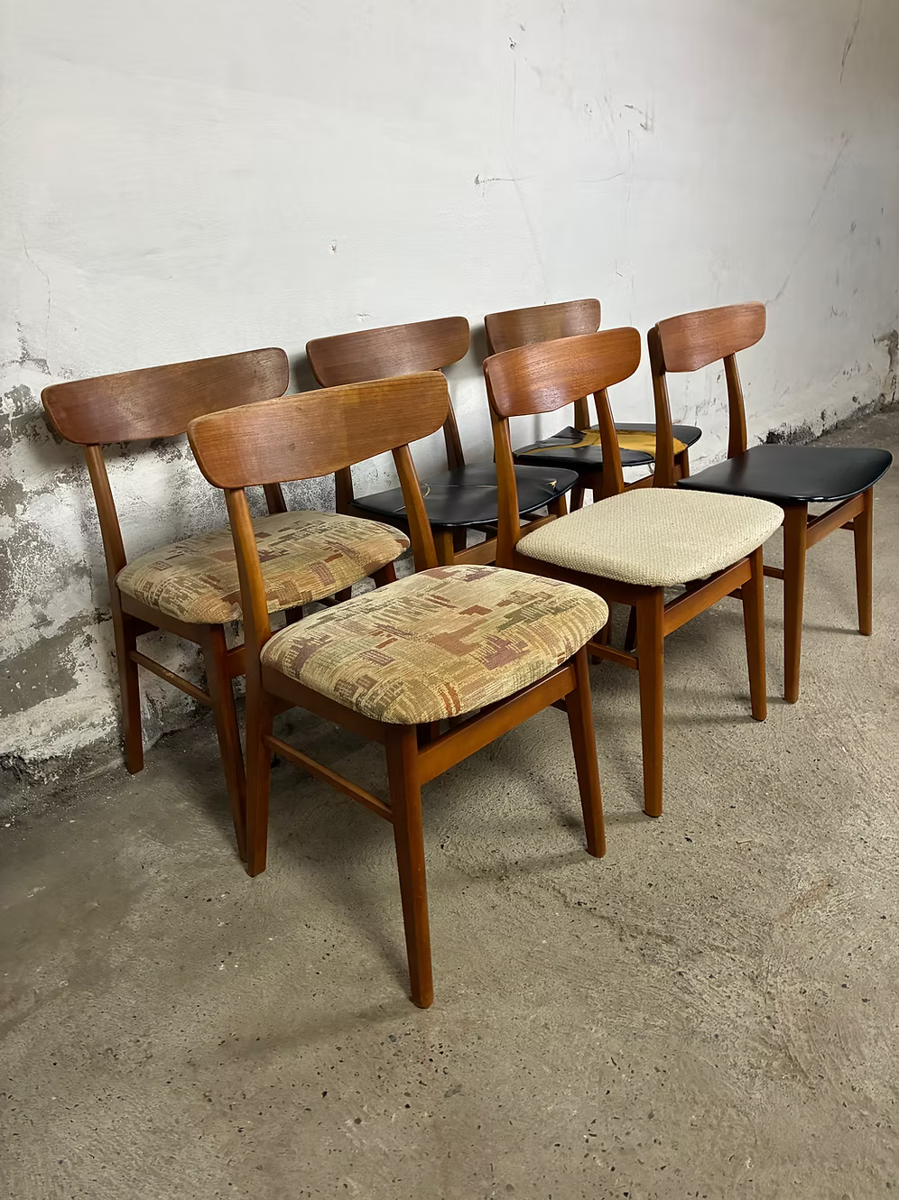 Set 6 Sedie Findahl design danese vintage anni 50 | ck2277