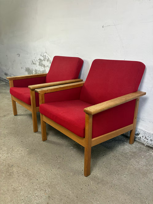 Coppia poltroncine quercia design danese anni 50 | ck2281