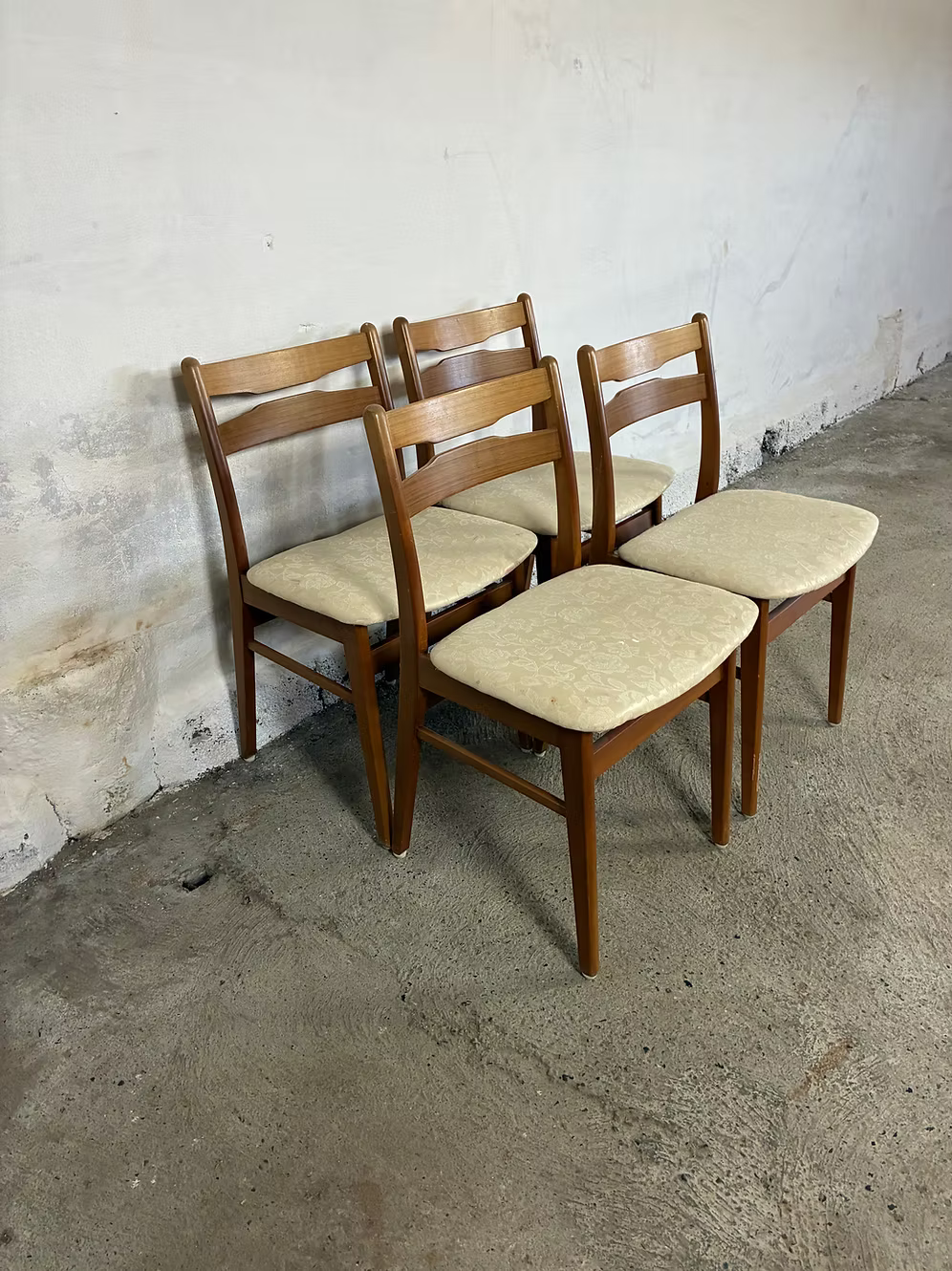 Set 4 Sedie teak design vintage anni 50 | ck2498