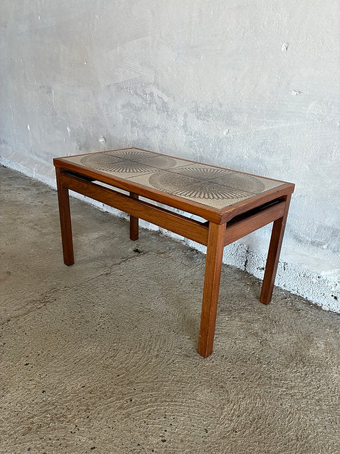 Tavolino palissandro con piastrelle design danese vintage anni 50 | ck2400