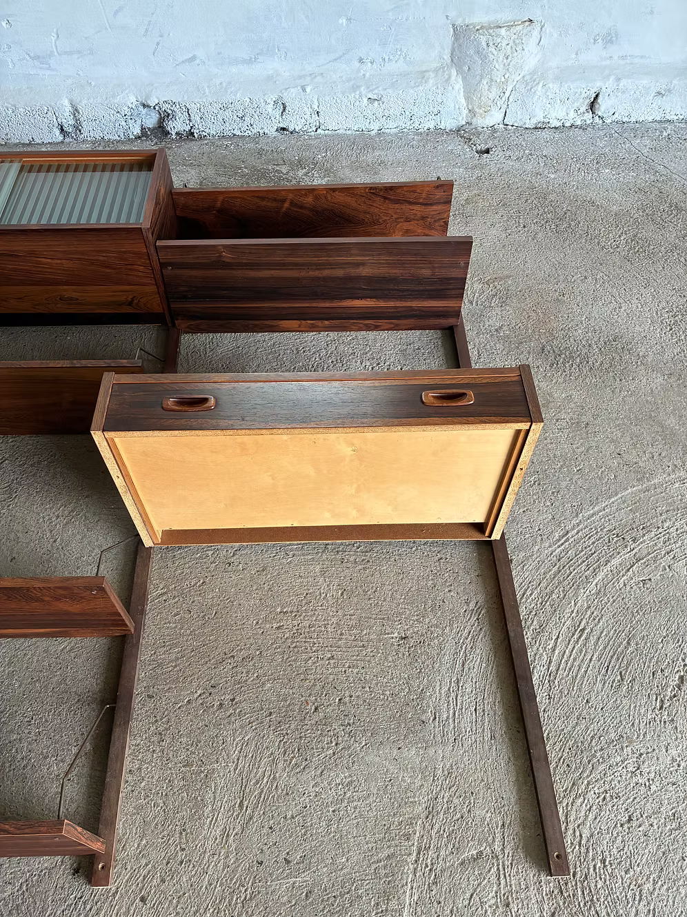 Libreria parete palissandro design danese anni 50 | ck2434