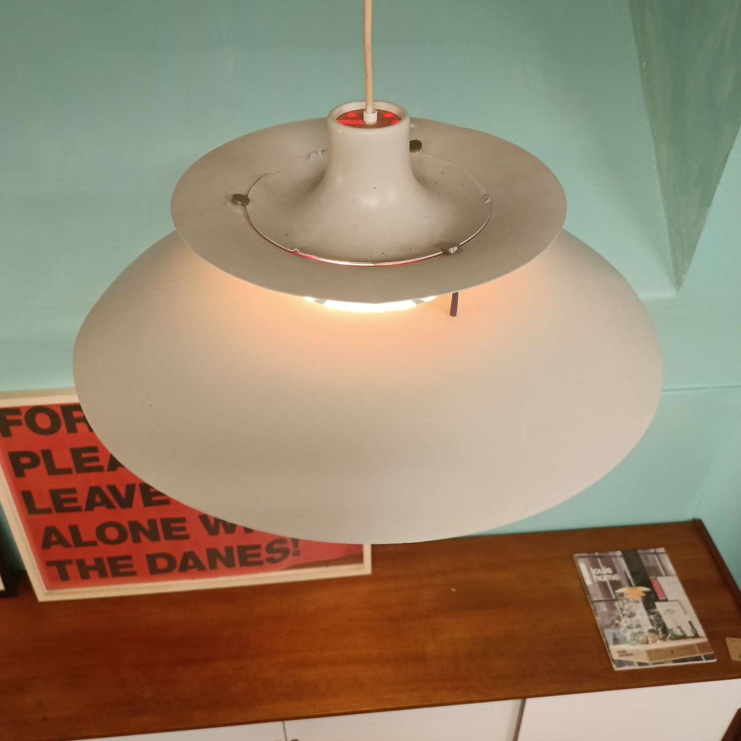 Lampada PH5 Poul Henningsen Louis Poulsen Anni '50 Bianca | 70j-dueph5
