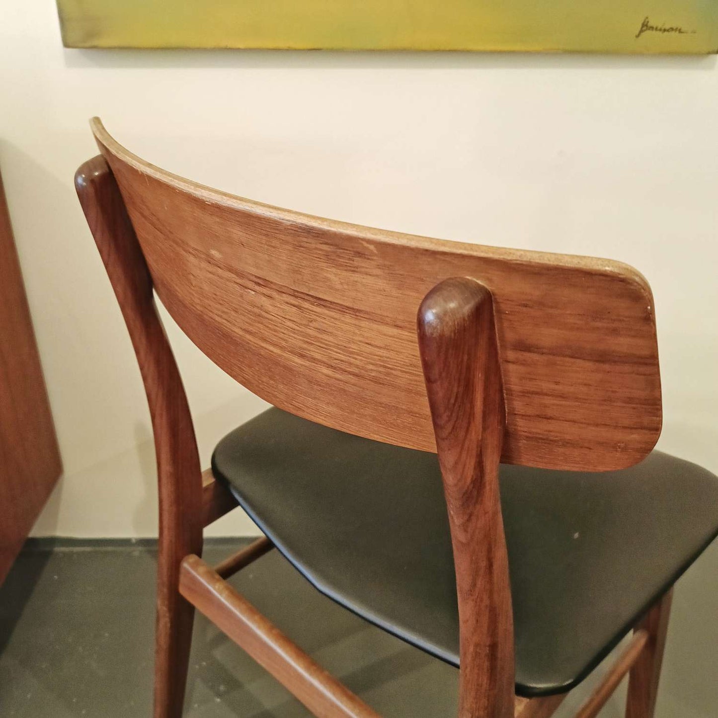 Sedia Vintage Danese Anni '60 Teak | Schienale Trapezoidale