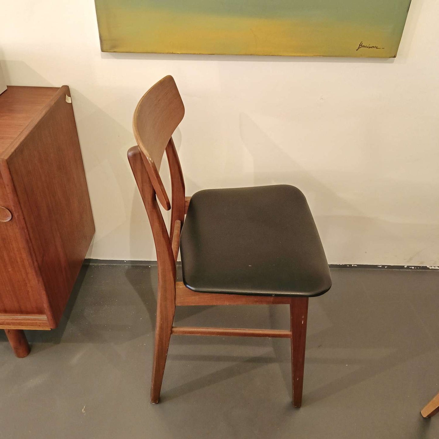 Sedia Vintage Danese Anni '60 Teak | Schienale Trapezoidale