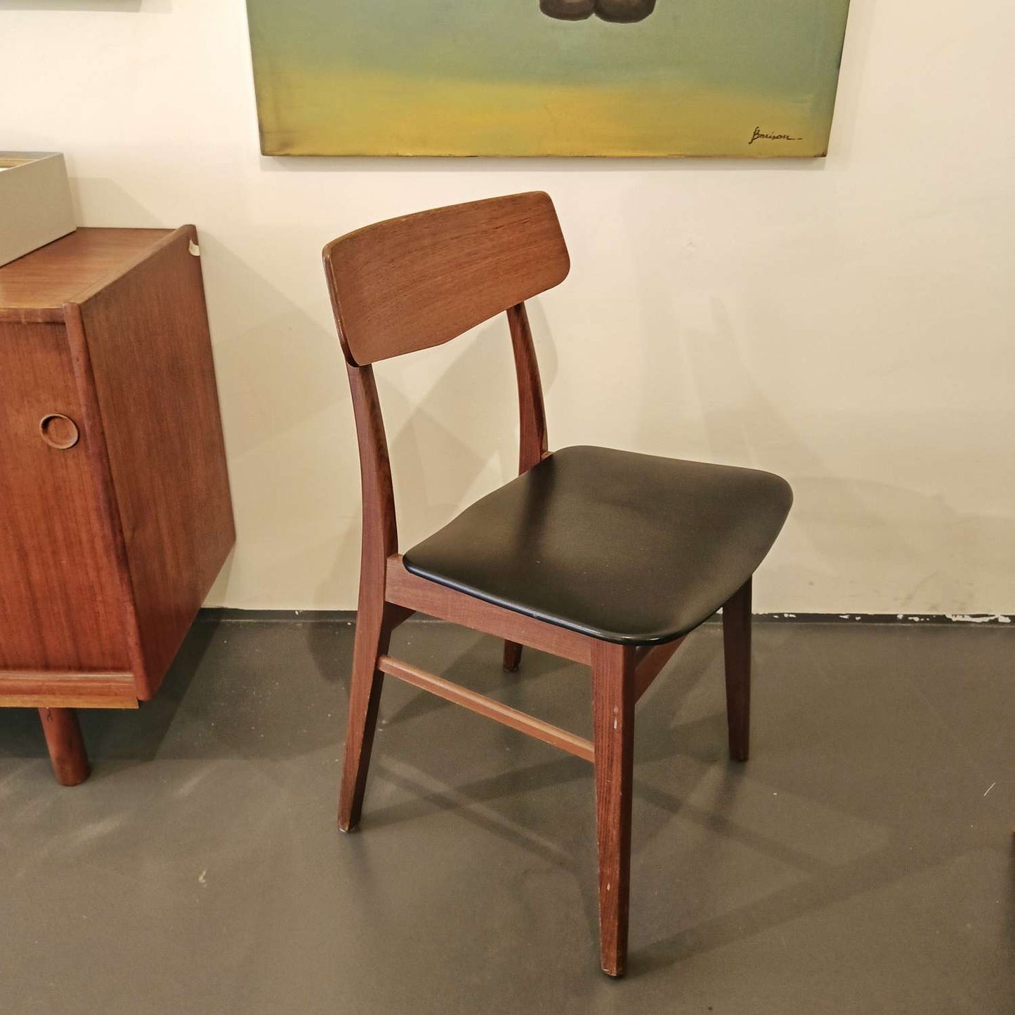 Sedia Vintage Danese Anni '60 Teak | Schienale Trapezoidale