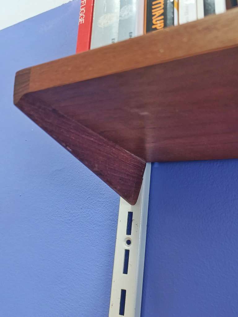 Libreria Kai Kristiansen Teak Anni '60 | Sistema Cremagliera Bianco