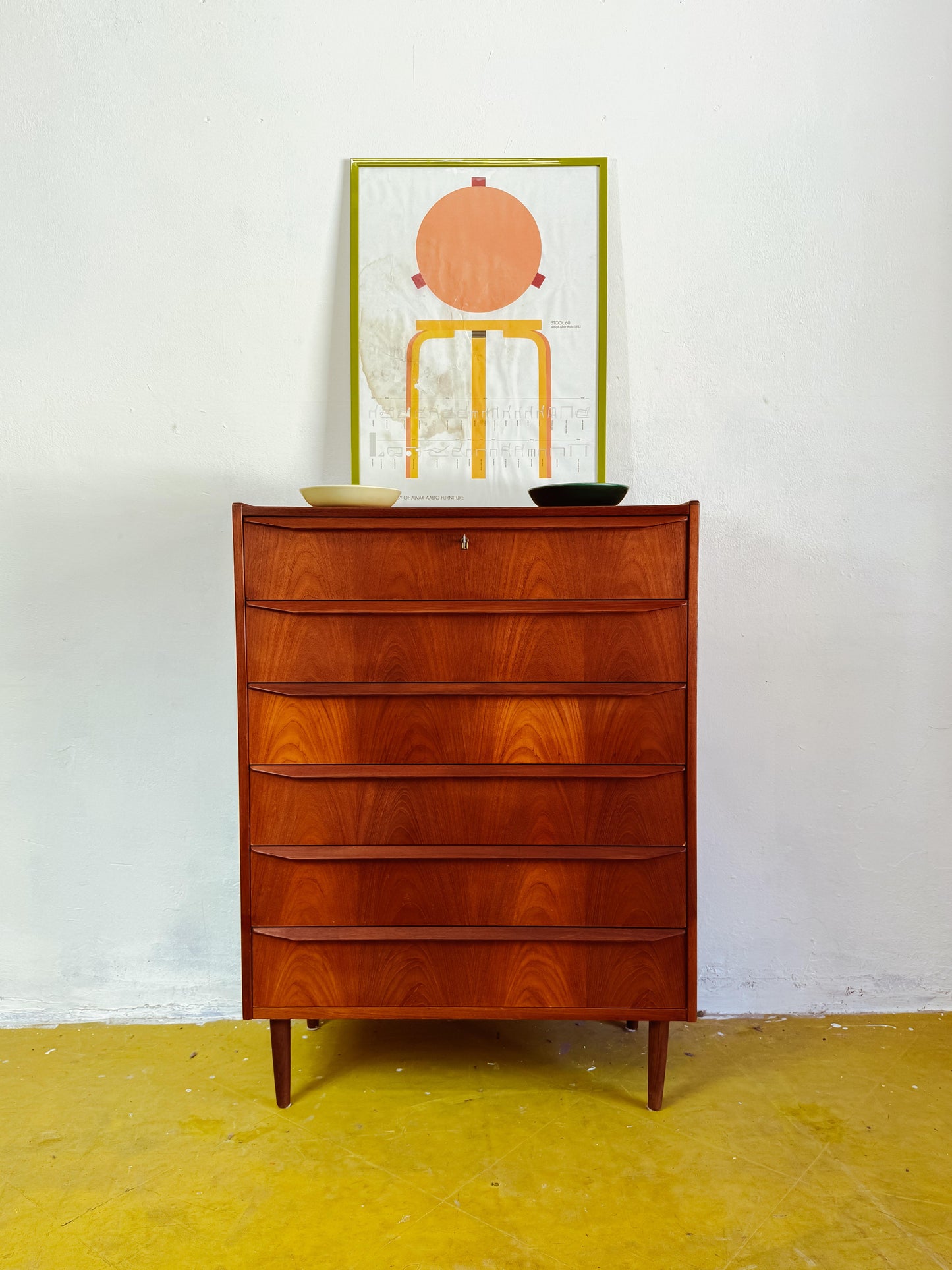 Cassettiera Vintage Danese 6 Cassetti Teak Anni '60 | Restaurata