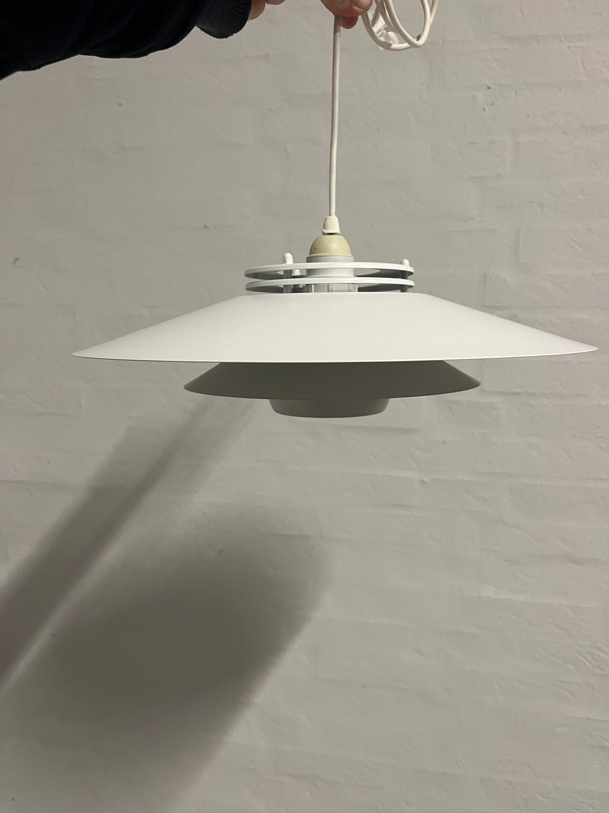 Lampada a sospensione bianca danimarca anni 60/70 | fz9388