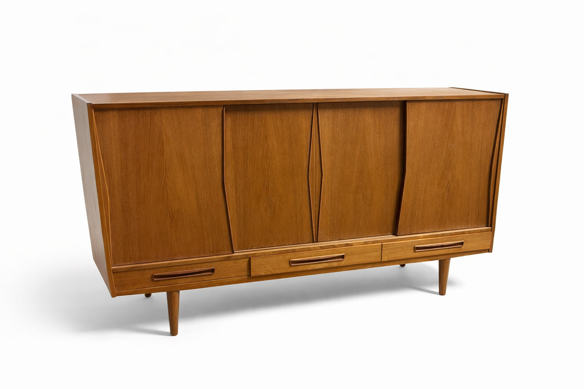 Credenza mobile bar in teak 183cm design danese vintage anni 60 | fz9903