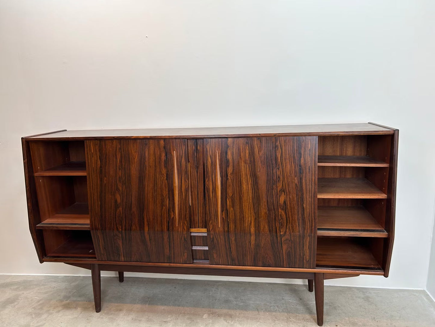 Credenza palissandro 200cm design vintage danese | nr8151