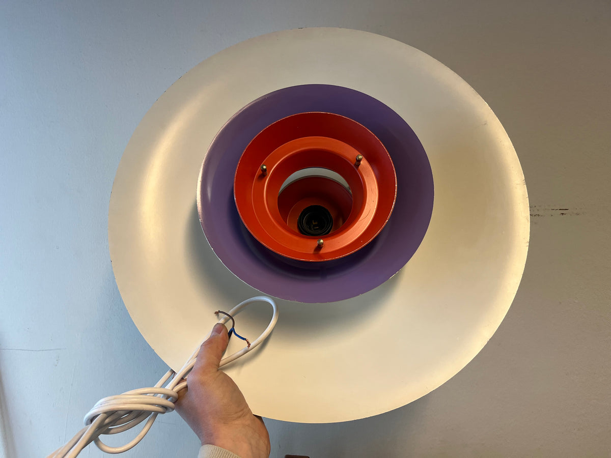 Lampada a sospensione bianca danimarca anni 60/70 | fz9549