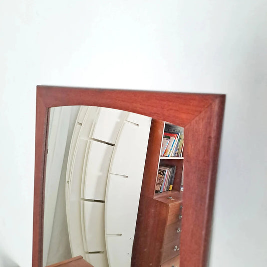Specchio vintage design svedese originale anni 50 | teak 62cm