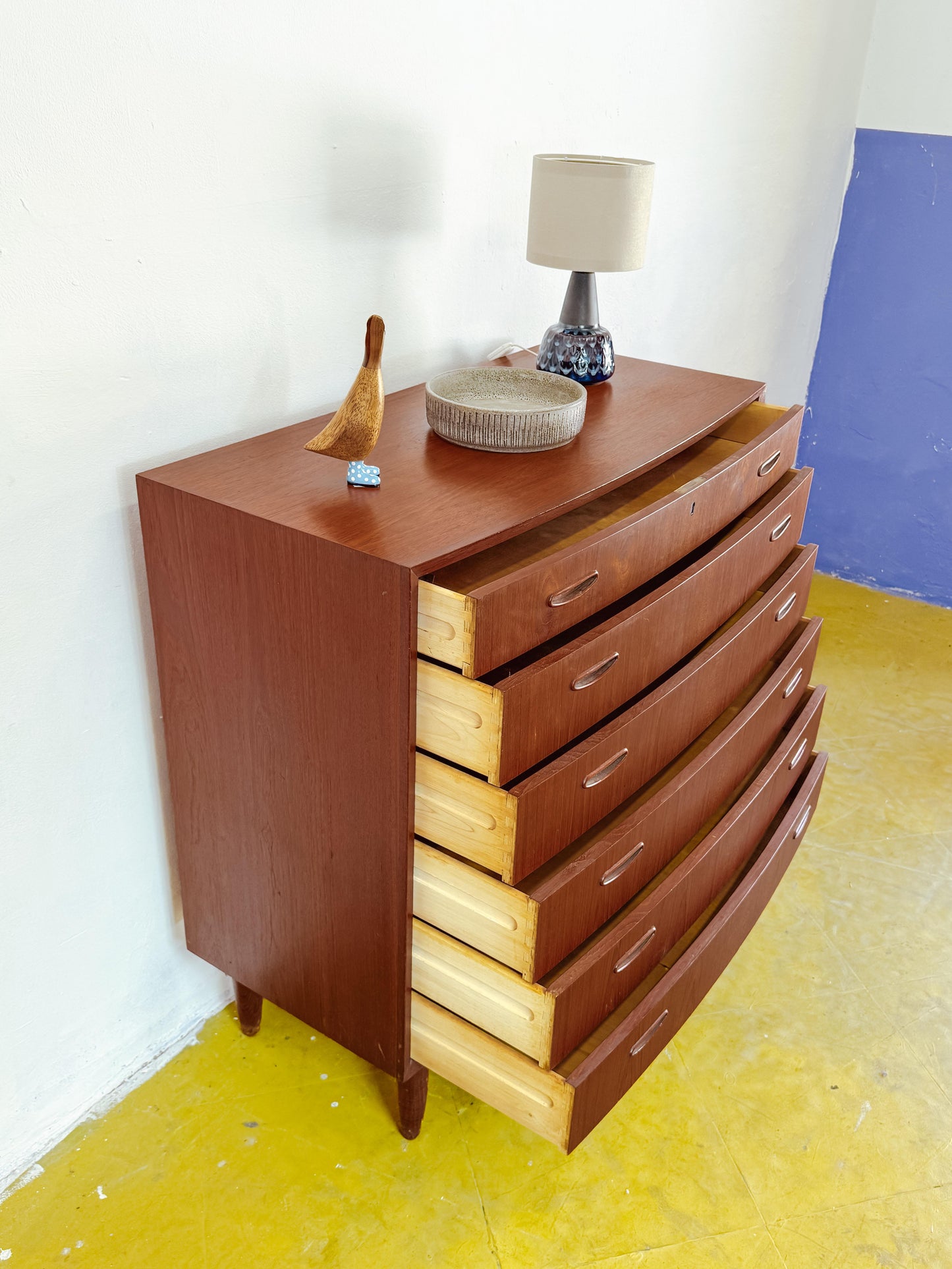 Cassettiera Vintage Danese 6 File Teak Anni '50 | Restaurata