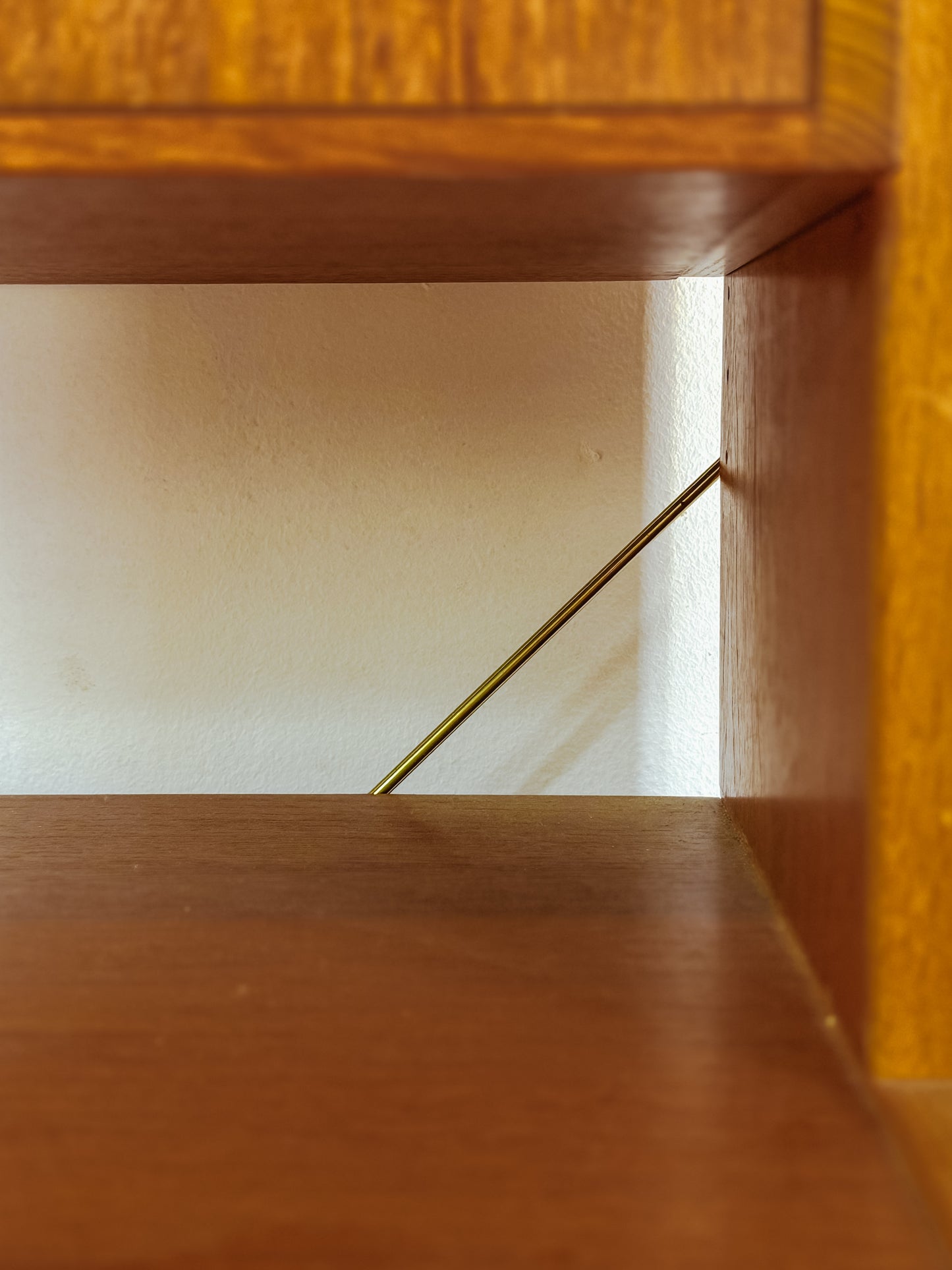 Libreria Scrittoio Vintage Svedese Teak Quercia Piano Estraibile