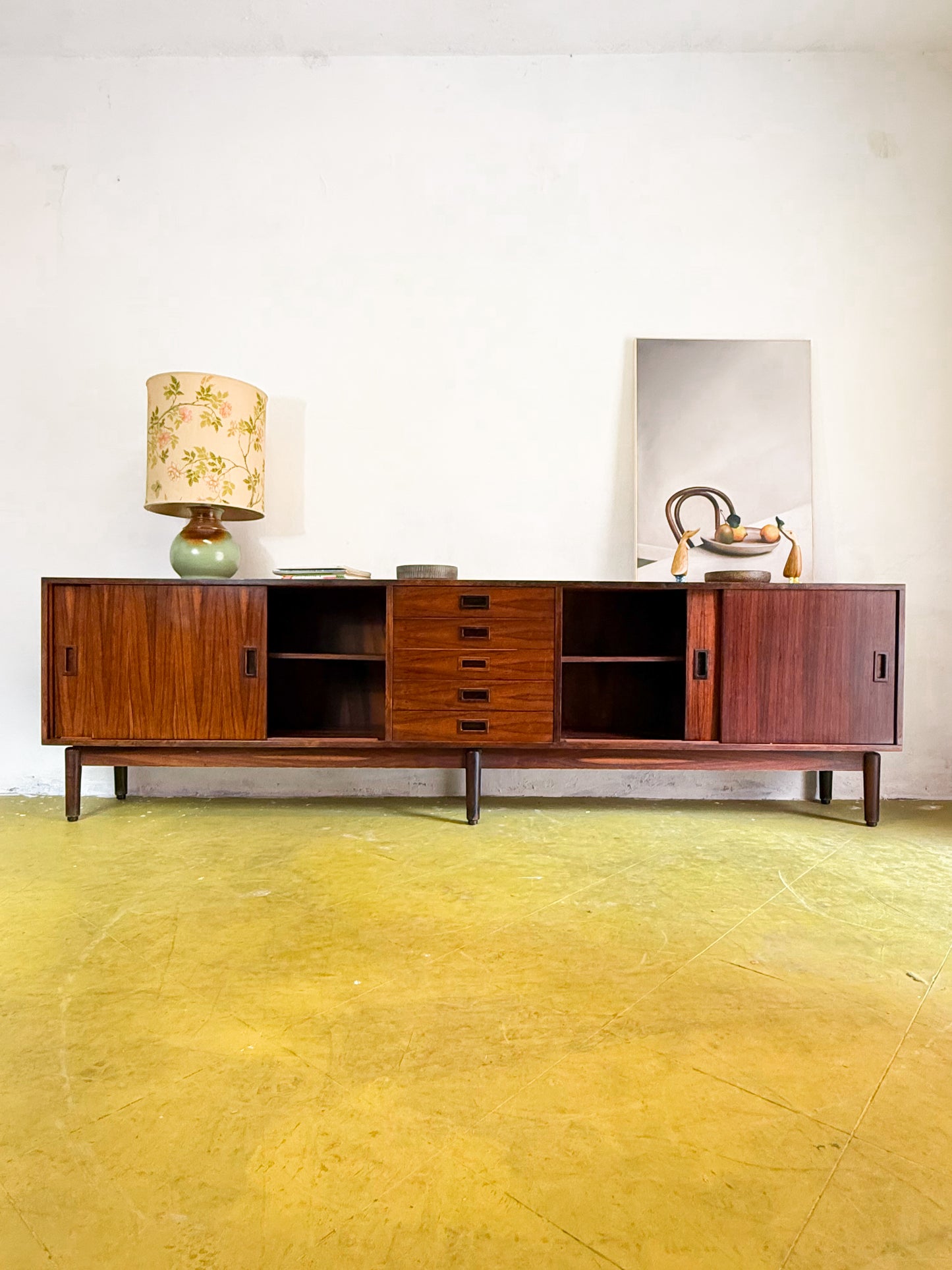 Sideboard Danese Palissandro 300cm | Ante Scorrevoli Cinque Cassetti