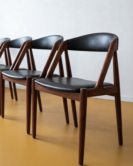 Set 6 Sedie Kai Kristiansen N.31 Design Danese Vintage Anni '50 Teak | 99vnt11