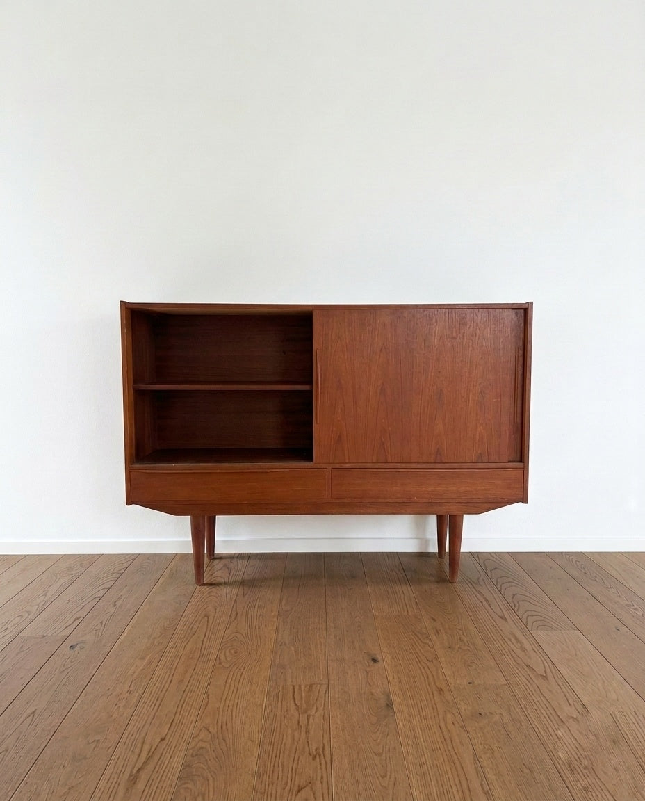 Armadio teak due ante e cassetti | design danese anni '60 | 99vnt150