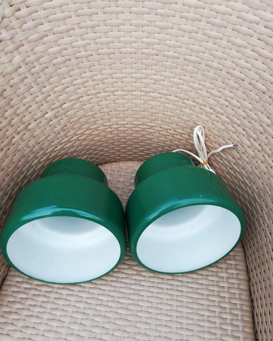 Lampadari Mini Pot Jo Hammerborg design danese vintage anni 50 | coppia verde