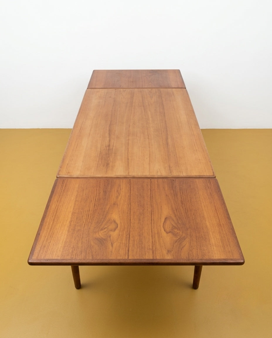 Tavolo Danese Vintage Anni '60 Teak 2 Allunghe | 140cm | 98vnt