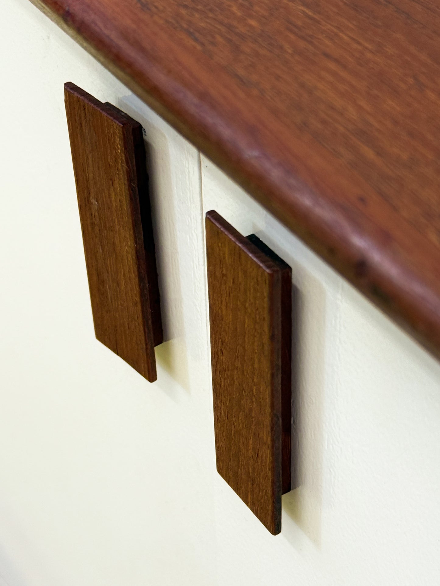 Sideboard Danese Teak 199cm | Ante Laccate Nero Bianco