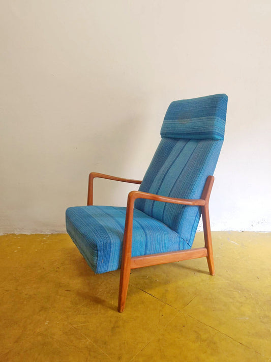Poltrona Lounge Vintage Svedese Teak Anni '50 | Schienale Alto