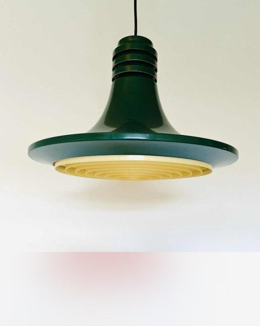 Lampada Sospensione Danese Anni '50 | Verde L.39 | Disco UFO