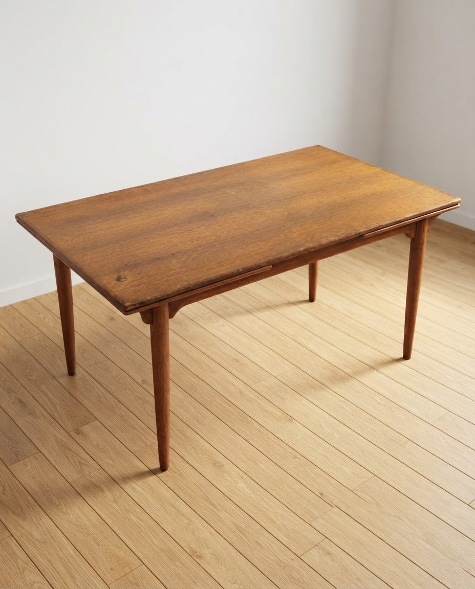 Tavolo rettangolare danese vintage Omann Jun | teak | prolunghe a scomparsa | 100vnt5