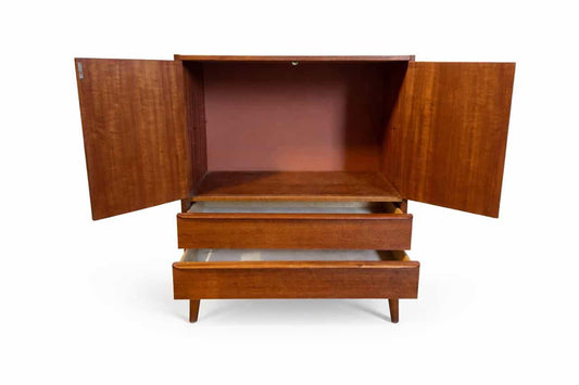 Armadio teak due ante e cassetti | design danese anni '60 | 78cm | 99vntX