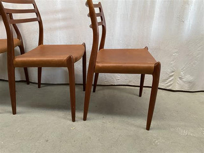 Sedie N.O. Møller vintage design danese anni 60 [j42636] misure da richiedere