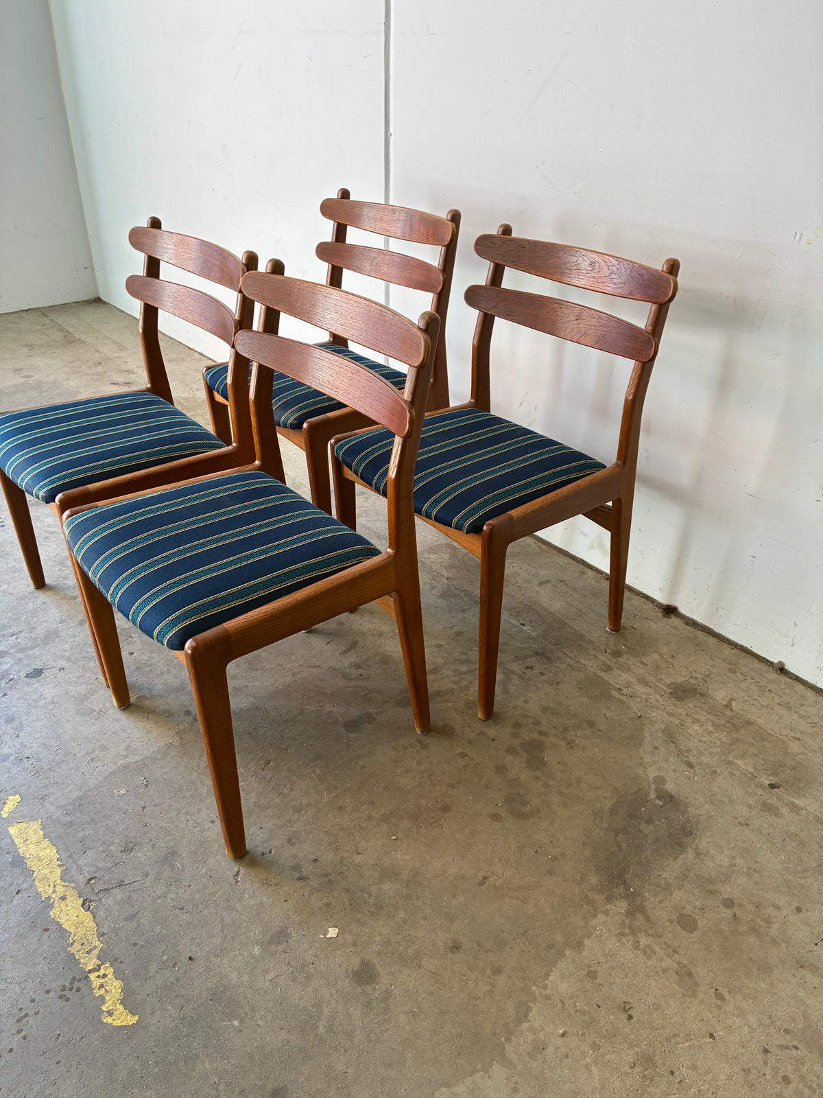 Set 4 Sedie Model 321 teak e quercia design danese vintage anni 60 | fz10660