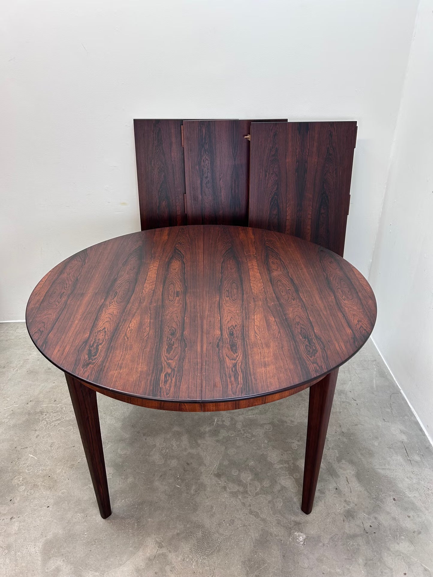 Tavolo rotondo palissandro design danese vintage 1960 | nr10342