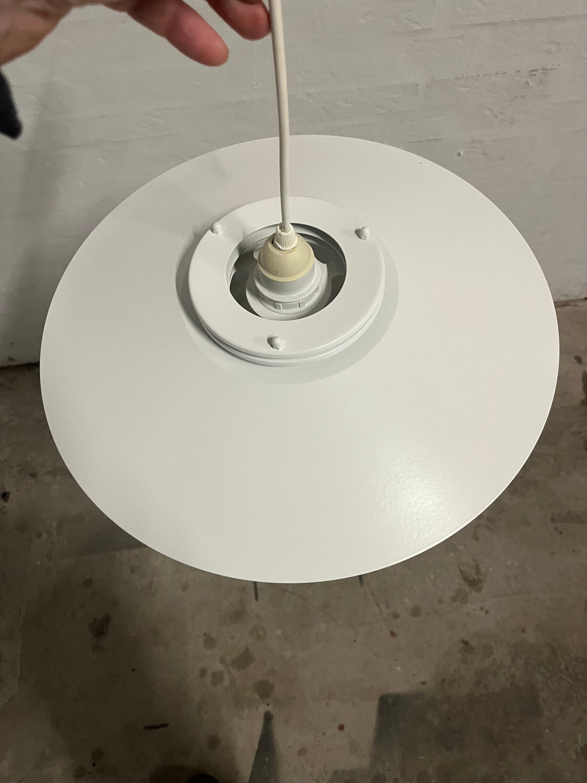 Lampada a sospensione bianca danimarca anni 60/70 | fz9388