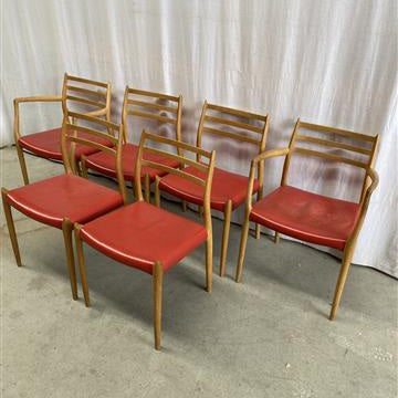 Sedie N.O. Moller design danese vintage anni 50 [j41755]