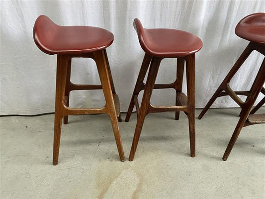 Sgabelli bar Erik Buck vintage design danese anni 60 [j43762] misure su richiesta