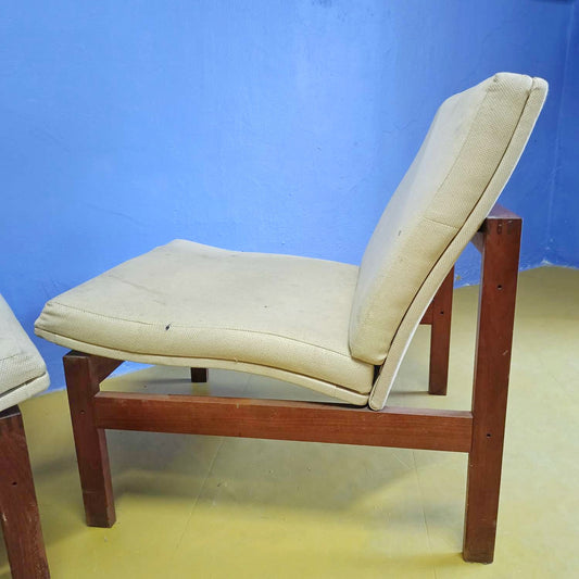 Poltrone "Moduline" Ole Gjerlov-Knudsen Torben Lind design danese originale vintage anni 50 [moduline] misure L.57 H.70/40 P.66