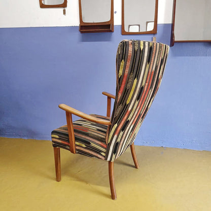 Poltrona design danese vintage anni 50 [83adt] misure L.70 H.107/48 P.70