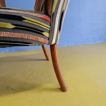 Poltrona design danese vintage anni 50 [83adt] misure L.70 H.107/48 P.70